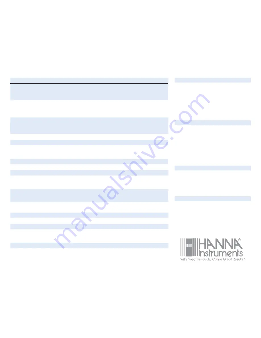 Hanna Instruments HI 98140 Manual Download Page 4