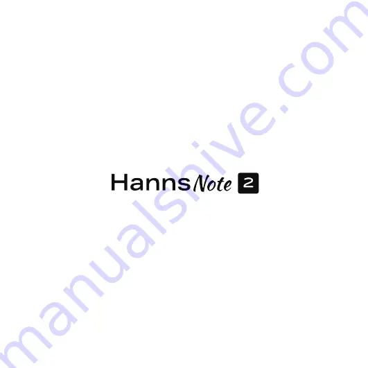 HANNspree Hanns Note 2 Manual Download Page 1