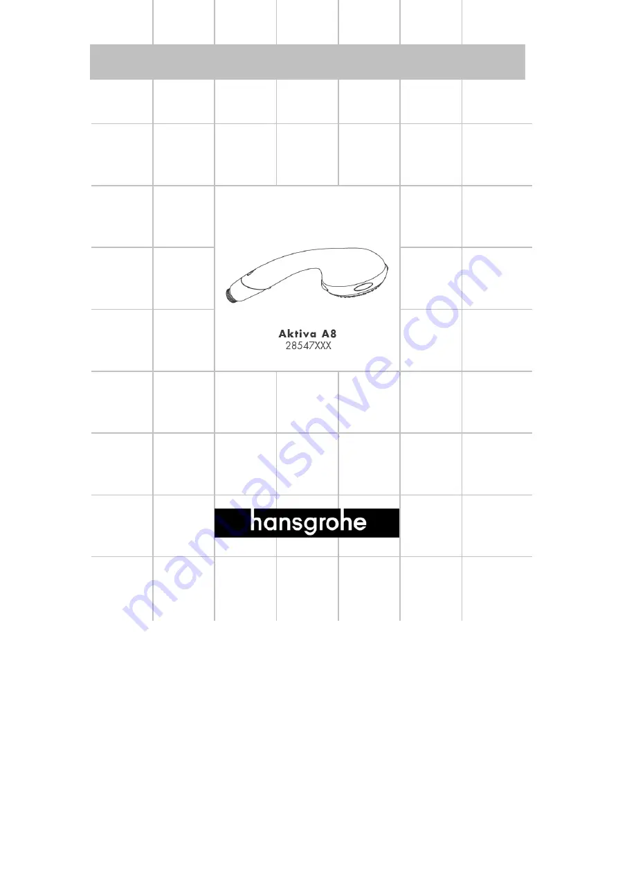 Hans Grohe Aktiva A8 28547 Series Assembly Instructions Manual Download Page 2