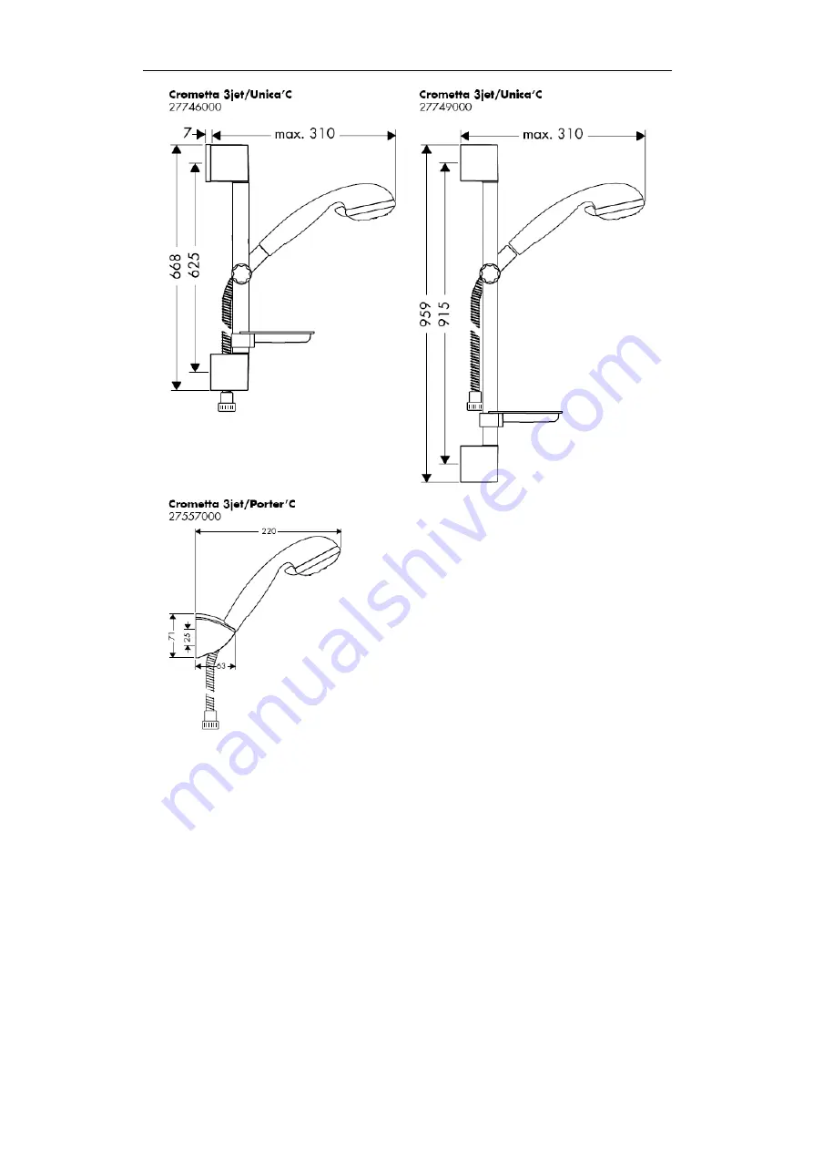 Hans Grohe Crometa Vario/Unica'C 27739000 Скачать руководство пользователя страница 328