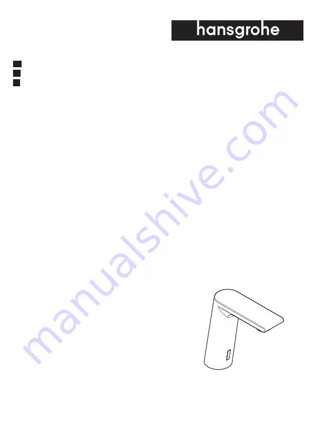 Hans Grohe Metris 31101 Series Installation/User Instructions/Warranty Download Page 1