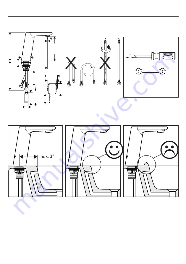 Hans Grohe Metris 31101 Series Installation/User Instructions/Warranty Download Page 8