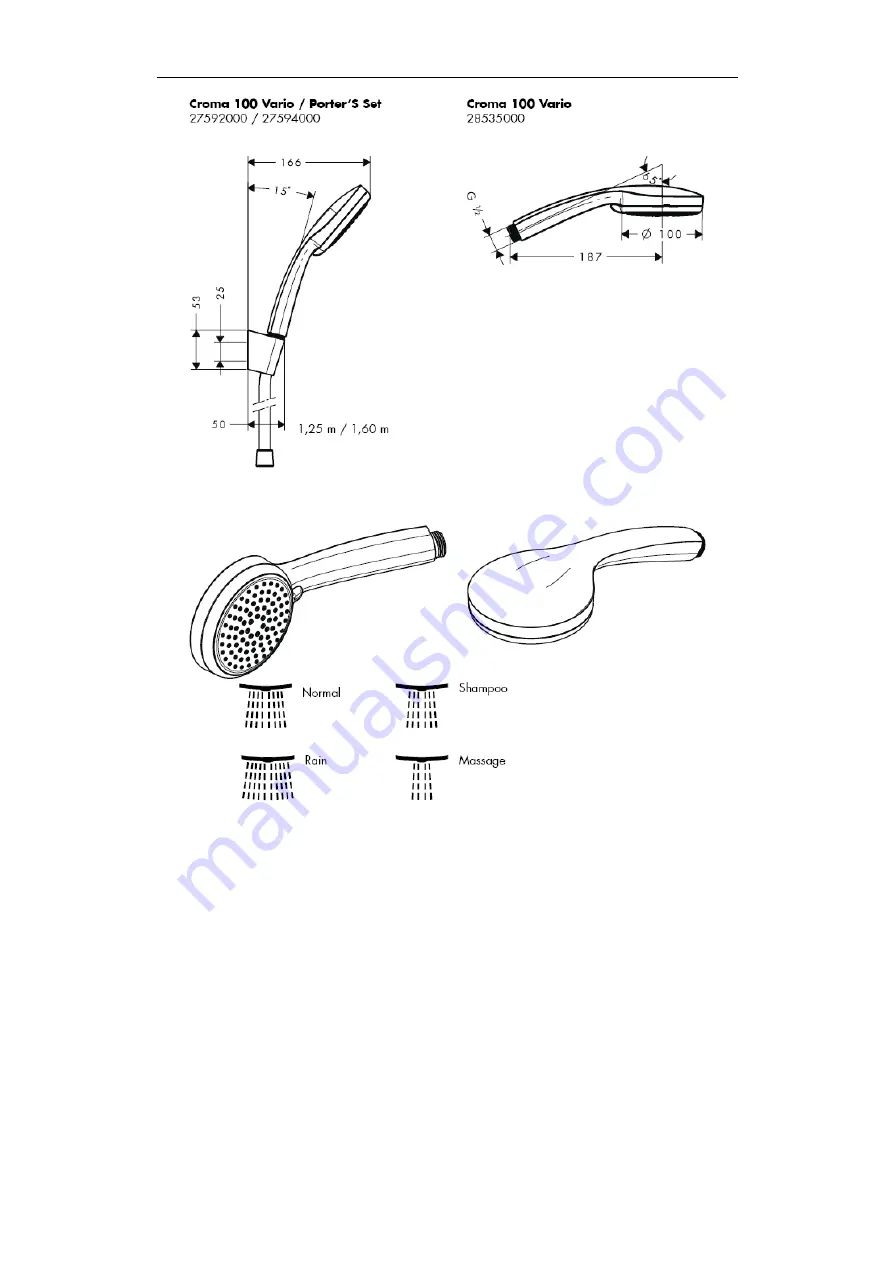 Hans Grohe Porter'D 27526 Series Assembly Instructions Manual Download Page 130