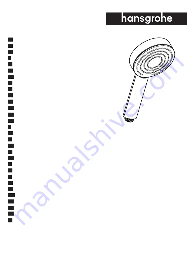 Hans Grohe Pulsify 105 1jet 94449 3 Series Assembly Instructions Download Page 1