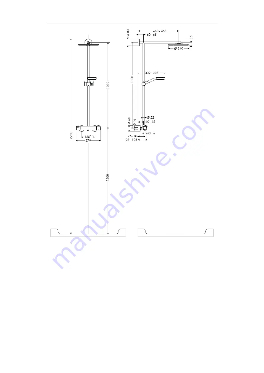 Hans Grohe Raindance Showerpipe Assembly Instructions Manual Download Page 82