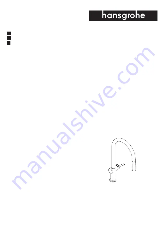 Hans Grohe Talis N 210 O-Style 2jet 72800 1 Series Скачать руководство пользователя страница 1