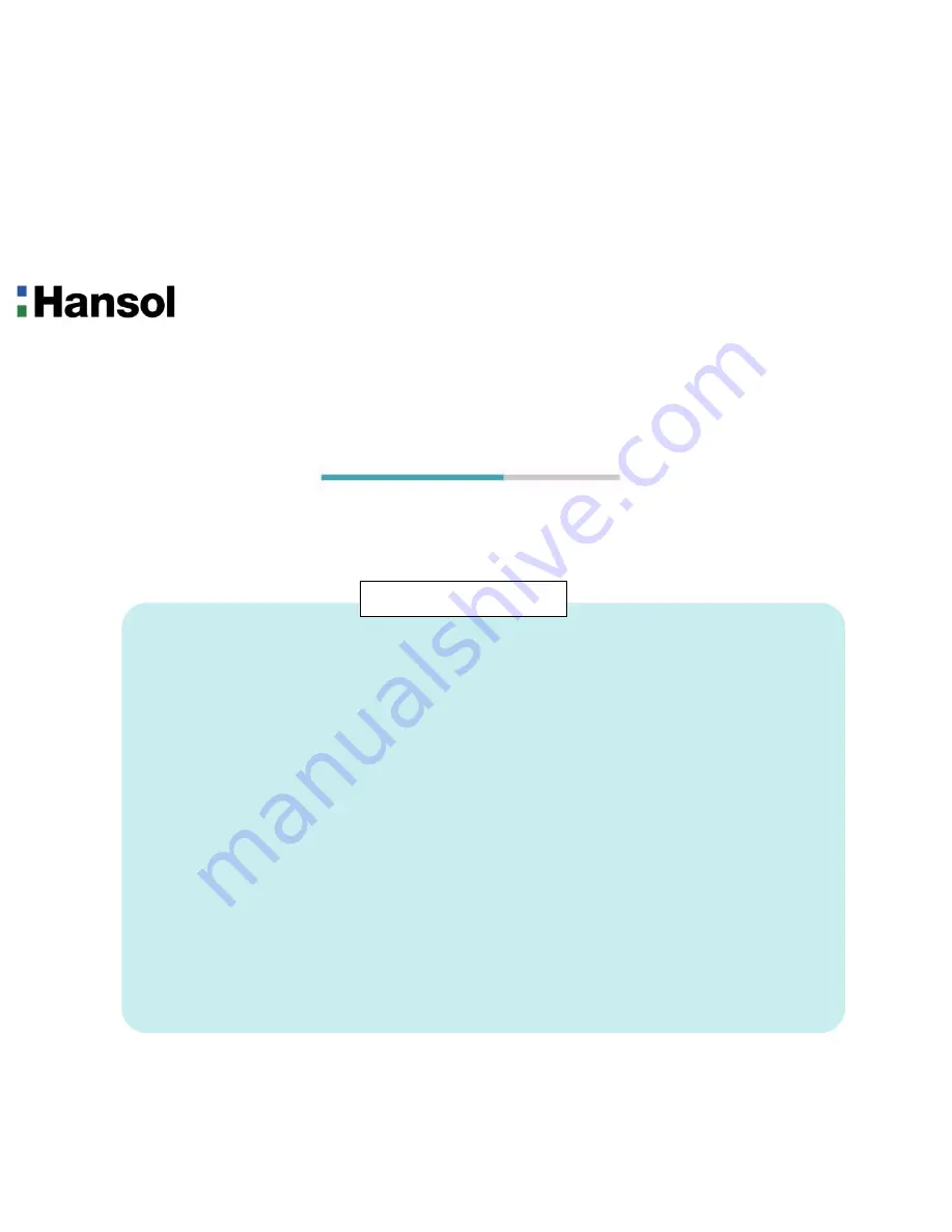 Hansol H750D User Manual Download Page 1