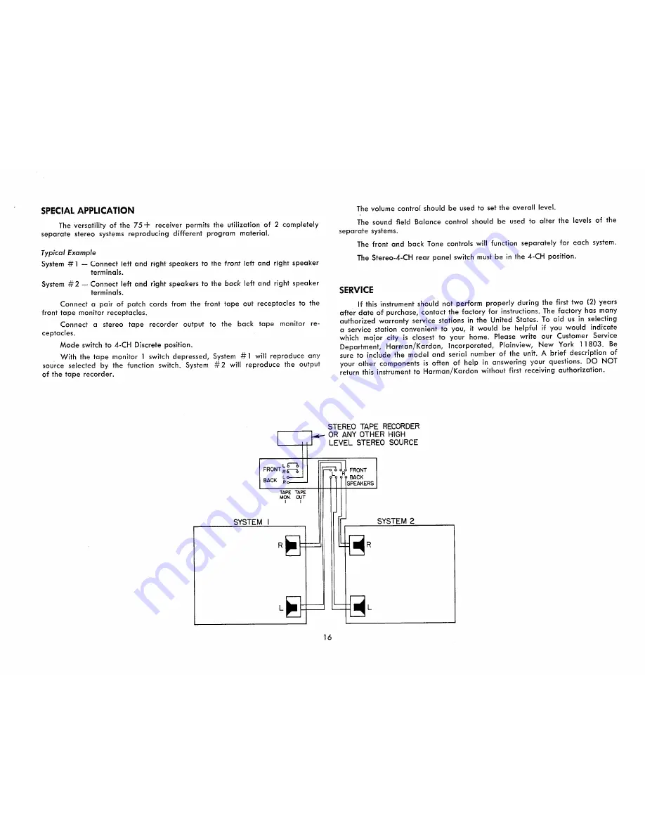 Harman Kardon 75 Instruction Manual Download Page 17