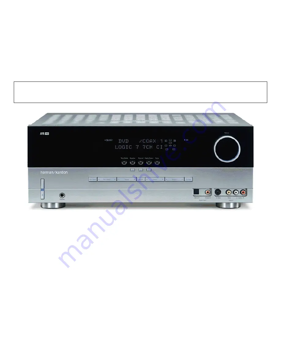 Harman Kardon AVR 140 Скачать руководство пользователя страница 1