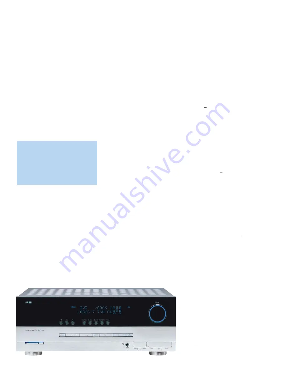 Harman Kardon AVR 247 Software Upgrade Instructions Download Page 1