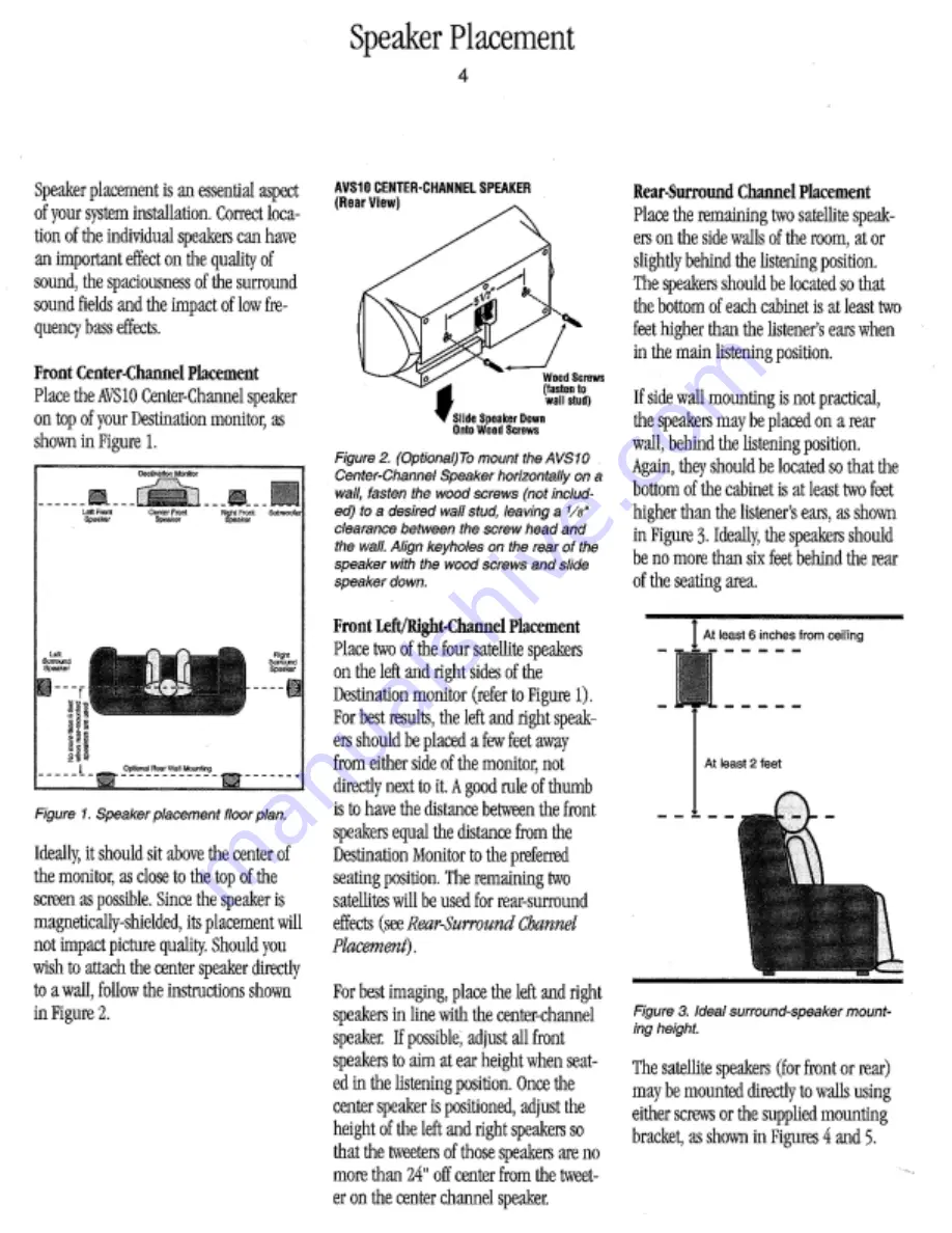 Harman Kardon AVS10 Owner'S Manual Download Page 4