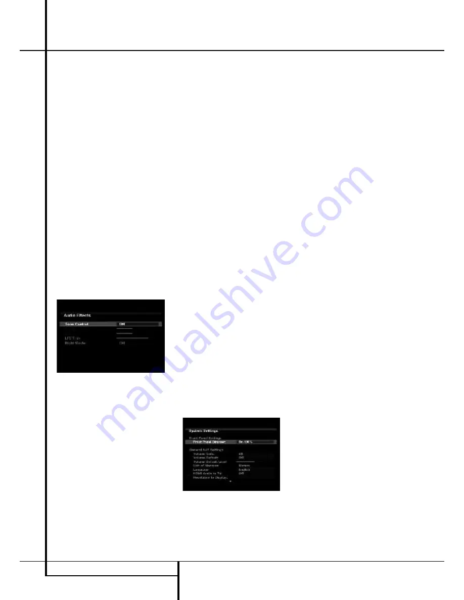 Harman Kardon BRUKSANVISNING AVR 355 Owner'S Manual Download Page 38