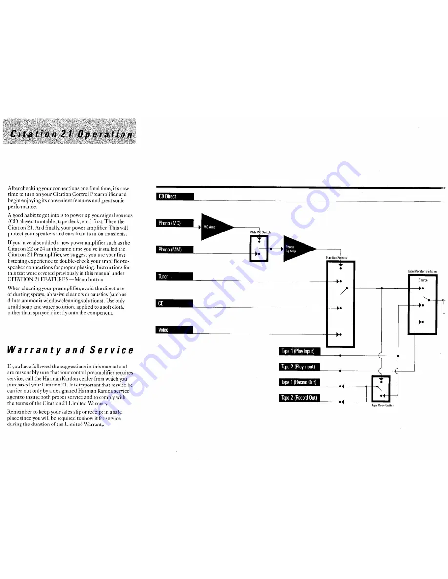 Harman Kardon CITATION 21 Owner'S Manual Download Page 10