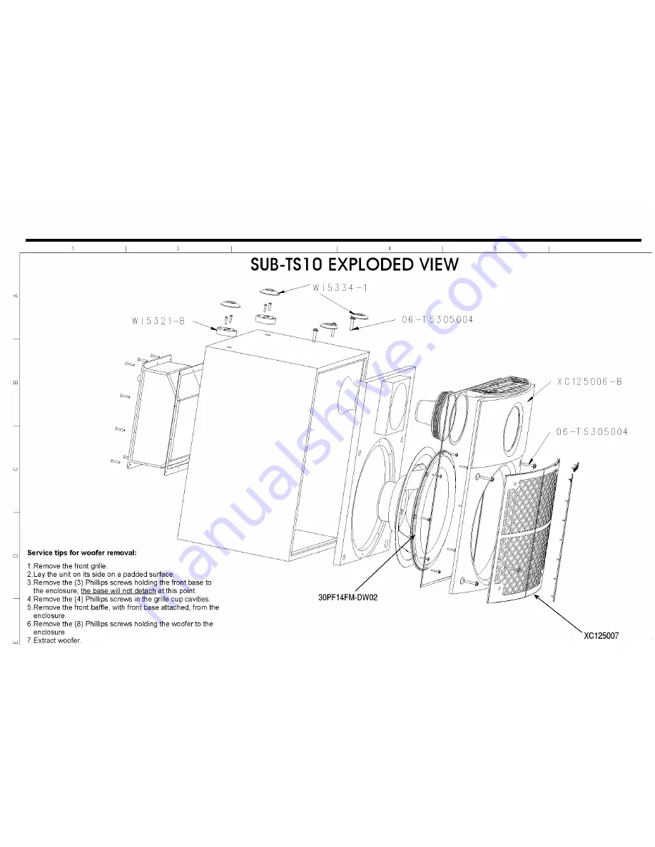 Harman Kardon HKTS 10 Service Manual Download Page 14