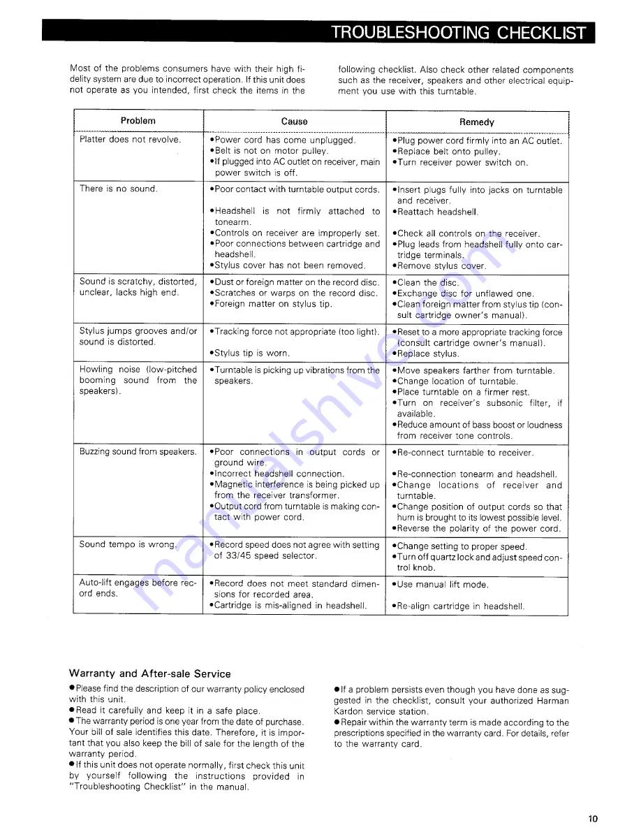 Harman Kardon T65C Owner'S Manual Download Page 11