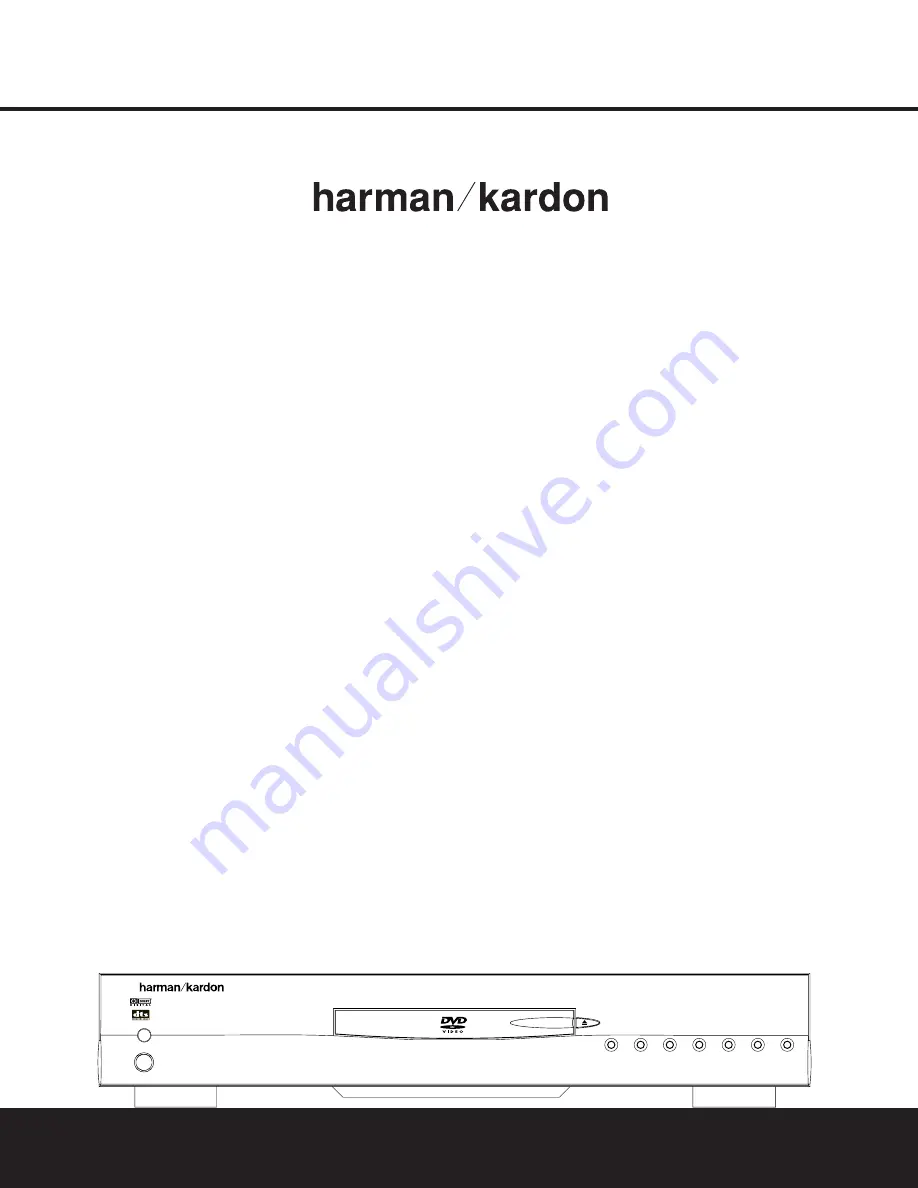 Harman DVD 101 Скачать руководство пользователя страница 1