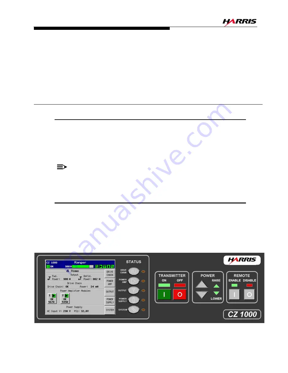 Harris Ranger Series Commissioning Manual Download Page 57