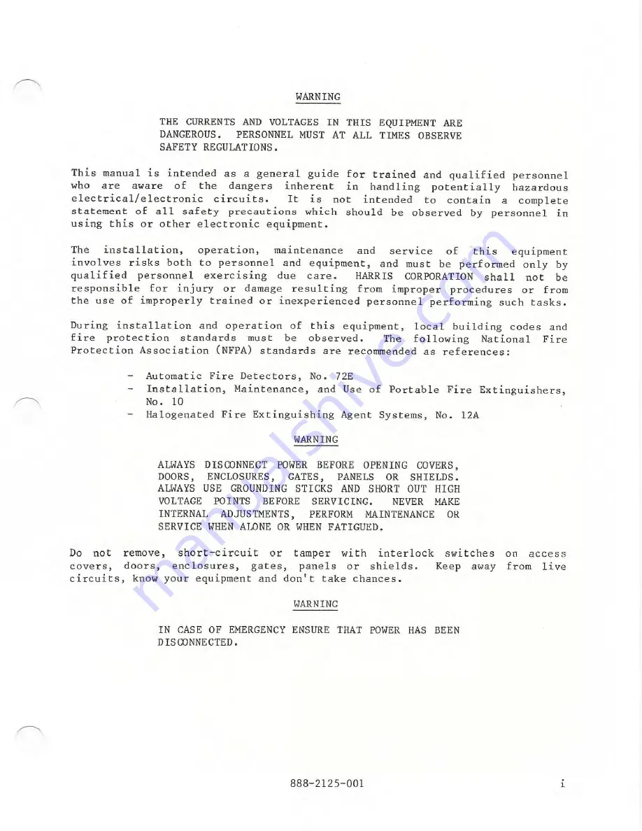 Harris SX-1 Operator'S Manual Download Page 5