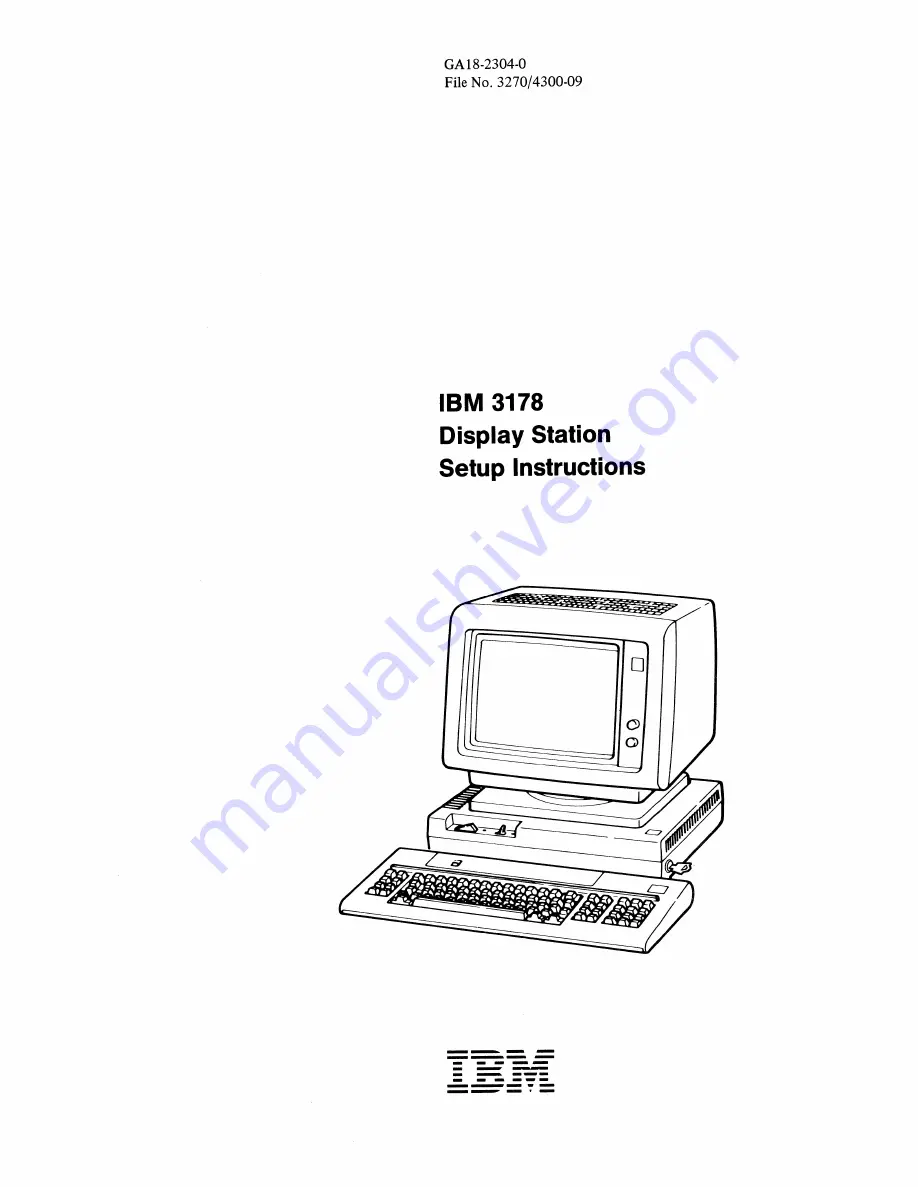 IBM 3178 Setup Instructions Download Page 1