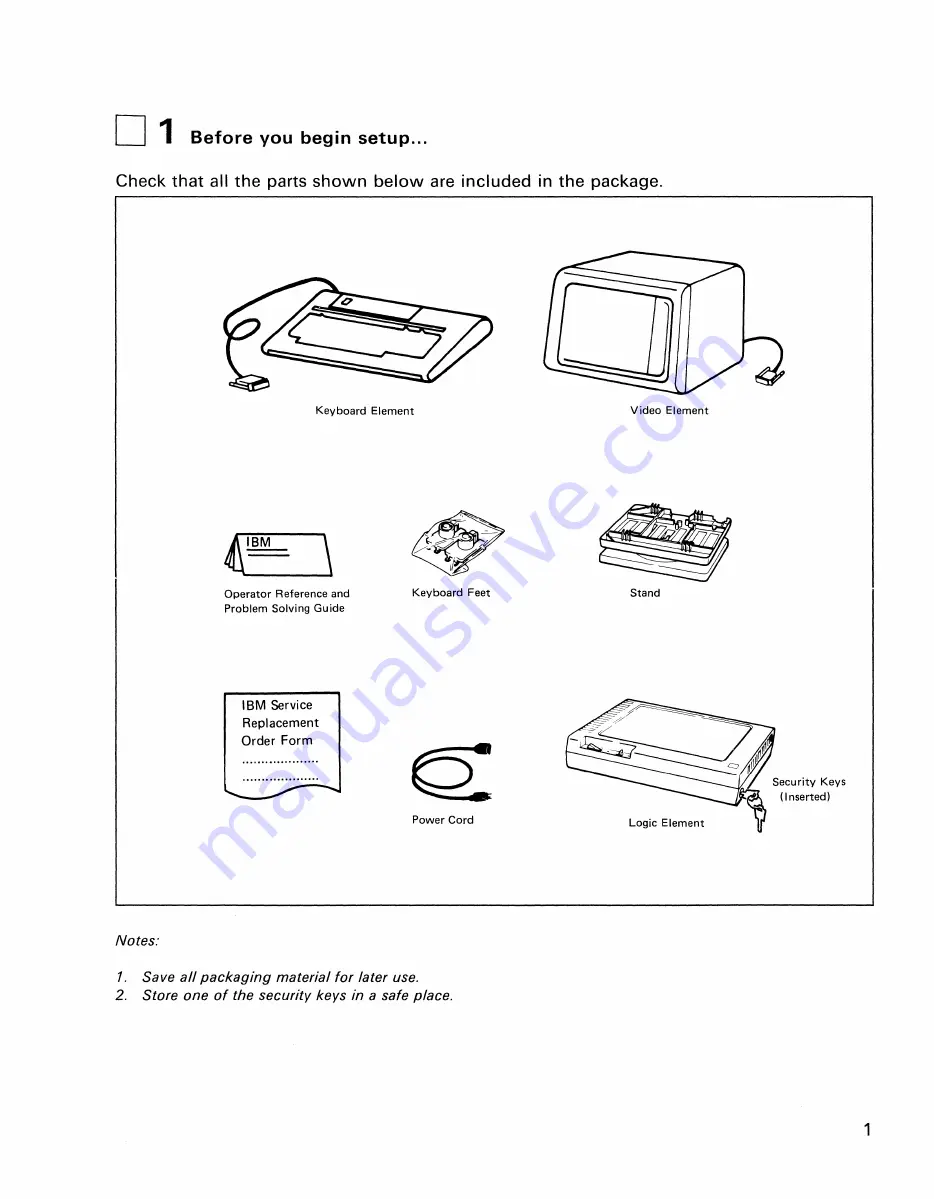 IBM 3178 Setup Instructions Download Page 3