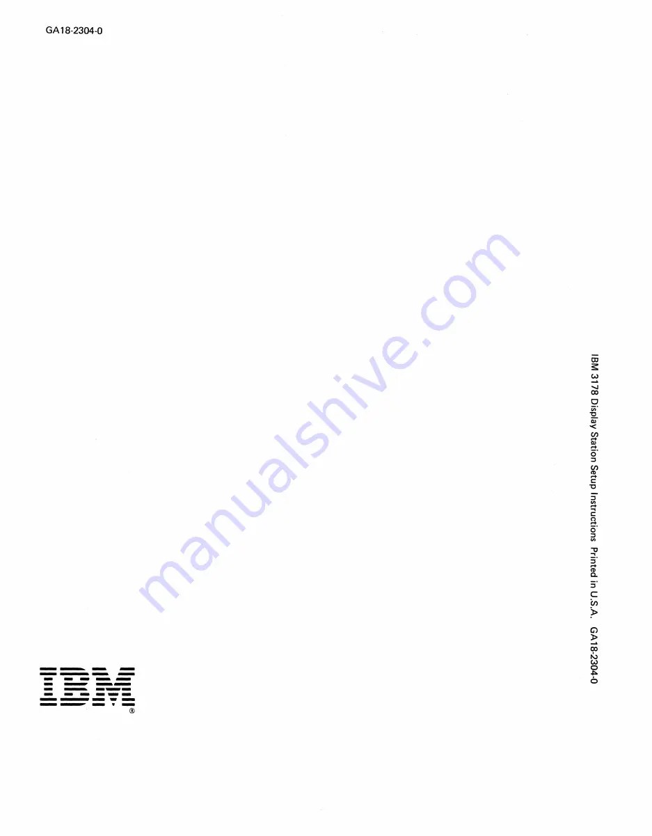 IBM 3178 Setup Instructions Download Page 18