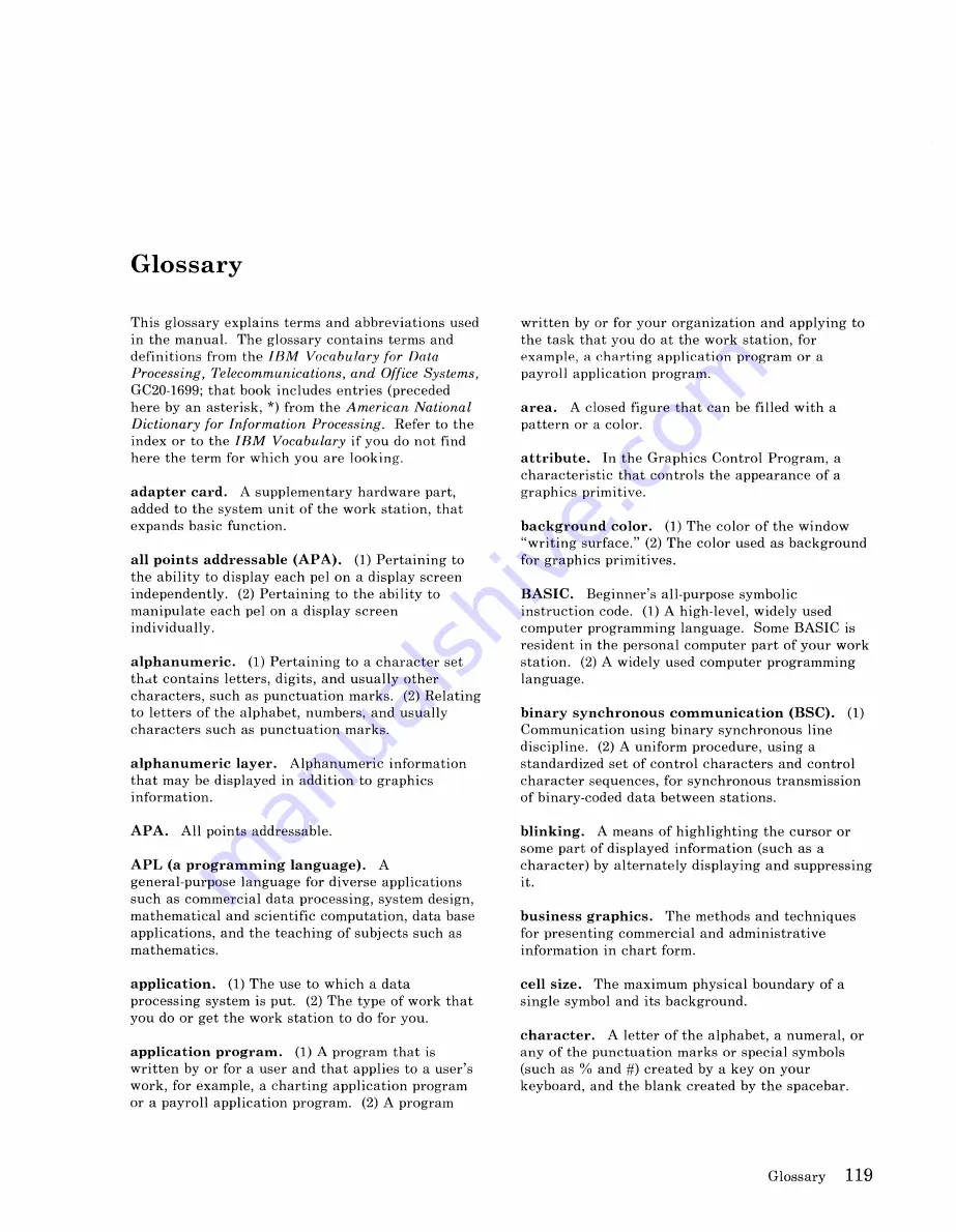 IBM 3270 G Manual Download Page 129