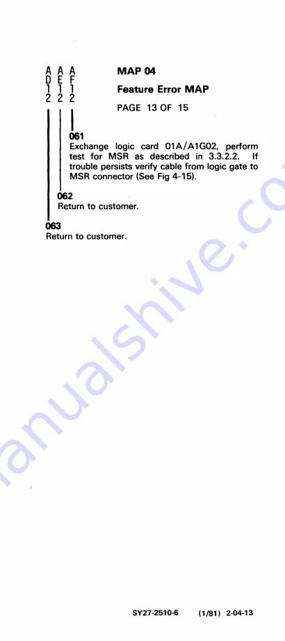 IBM 3278 Maintenance Information Download Page 79