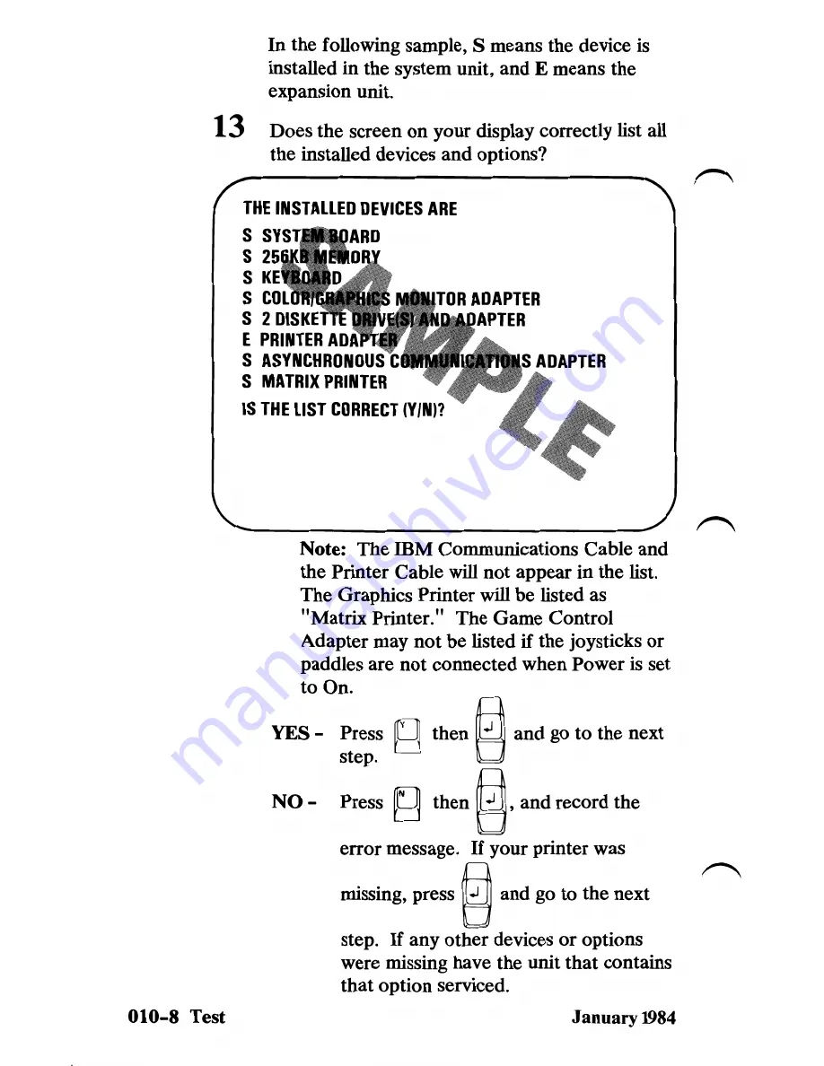 IBM 5155 Manual To Operations Download Page 78