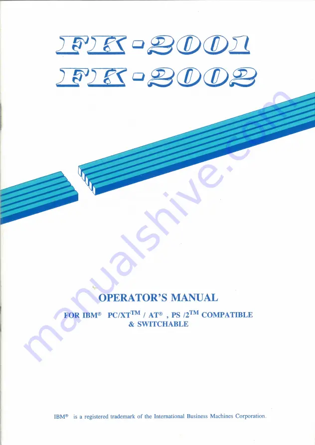 IBM FK-2001 Скачать руководство пользователя страница 1