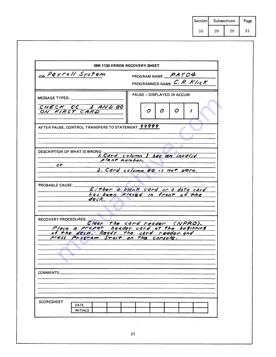 IBM Infoprint 1130 User Manual Download Page 401