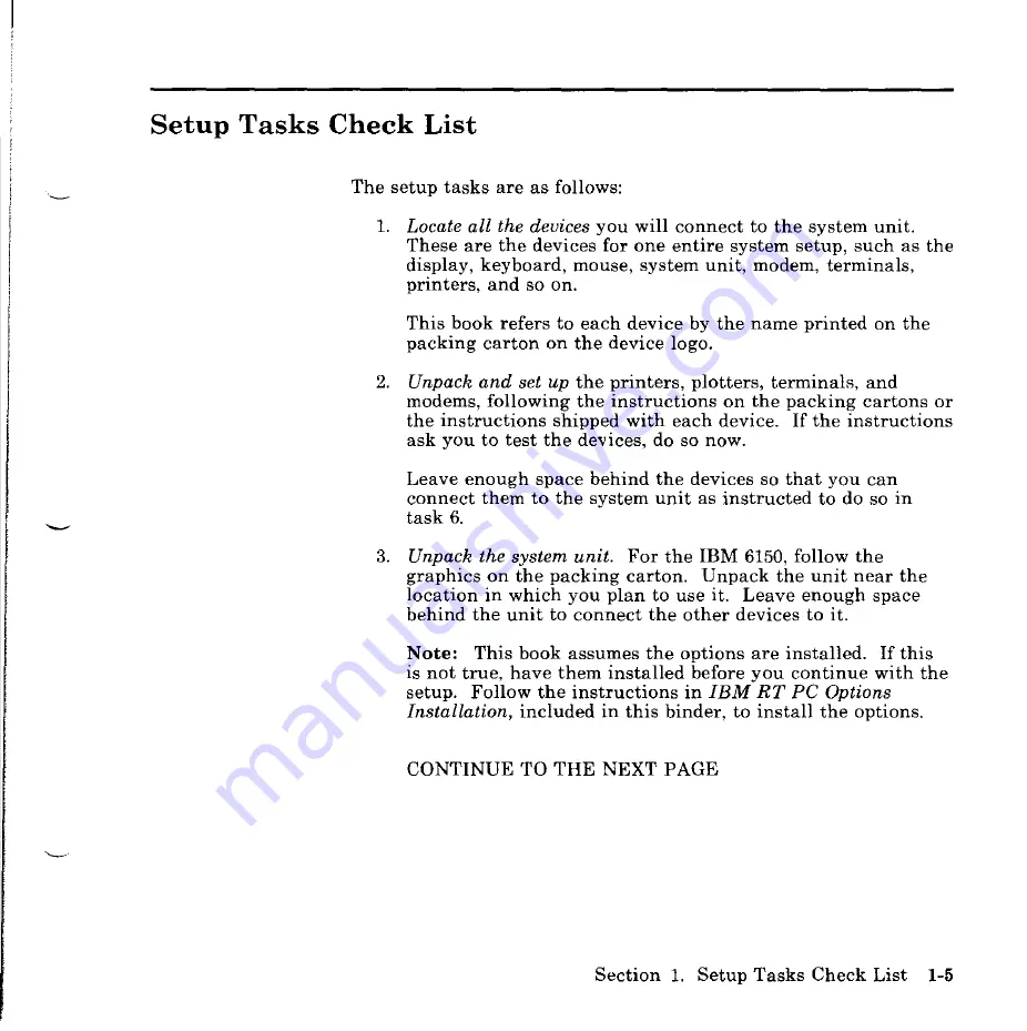 IBM RT User'S Setup Manual Download Page 27