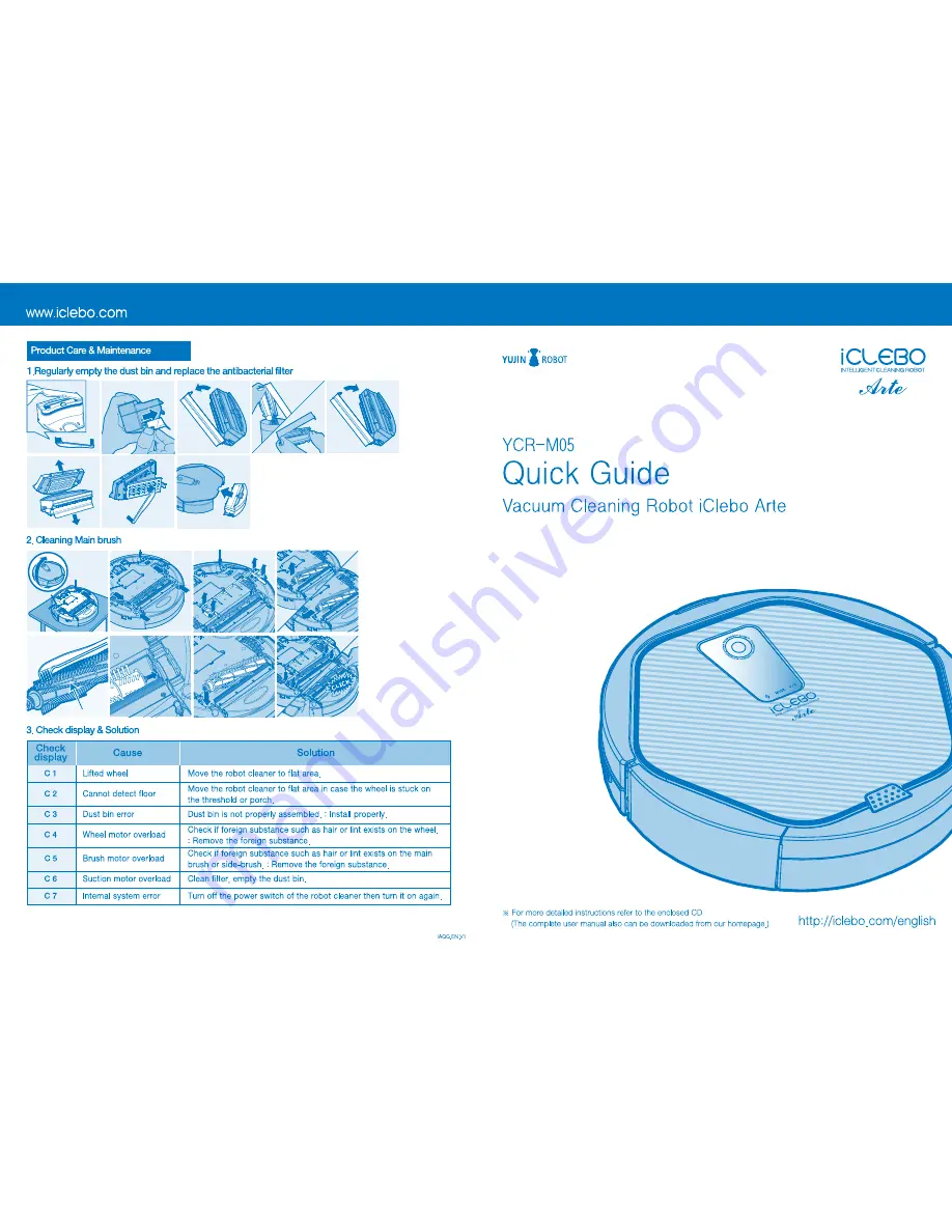 Iclebo YCR-M05 Quick Start Manual Download Page 1