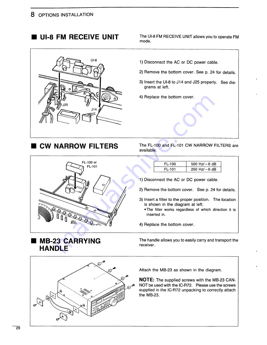 Icom IC-R72 Manual Download Page 30