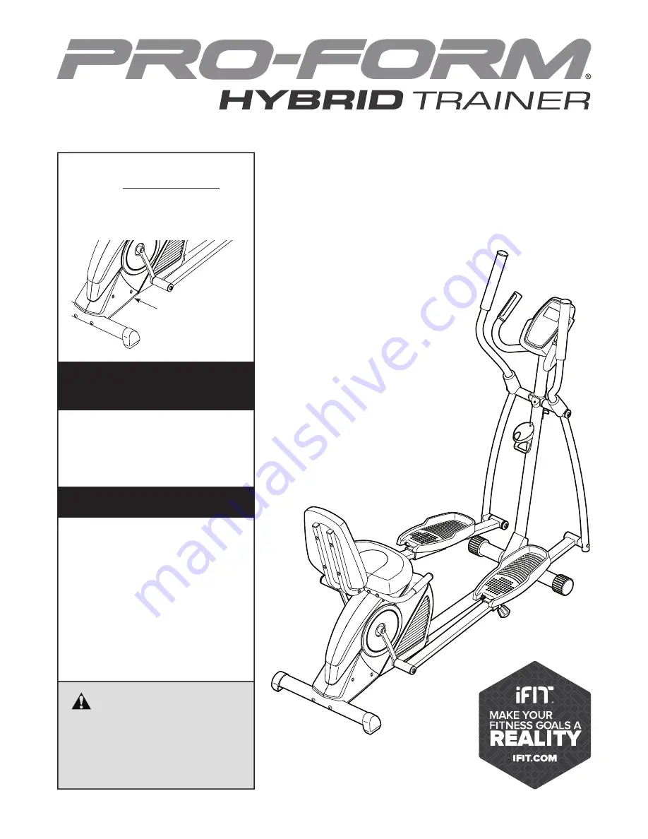 ICON PRO-FORM HYBRID TRAINER User Manual Download Page 1