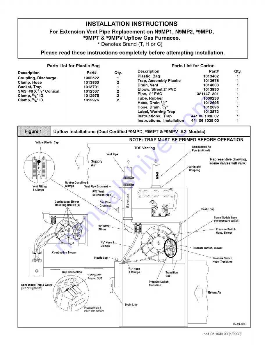 ICP N9MP1 Installation Insrtuctions Download Page 1