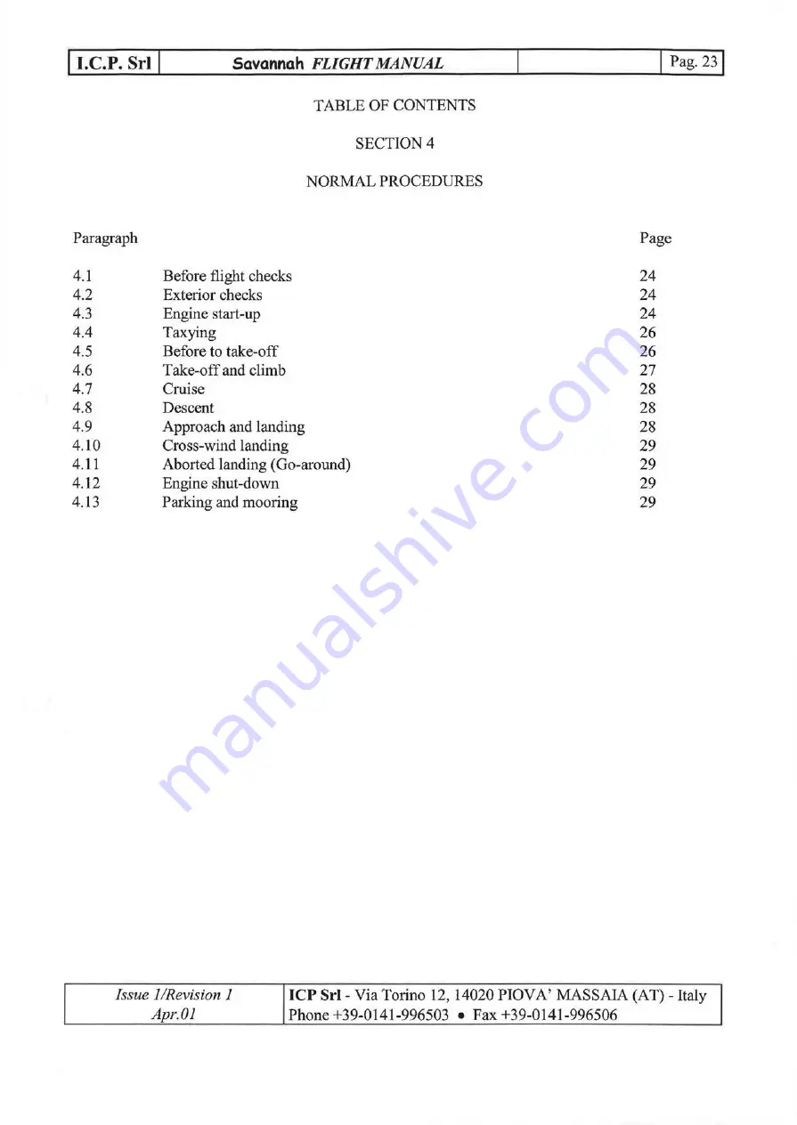 ICP Savannah Airplane Flight Manual Download Page 23