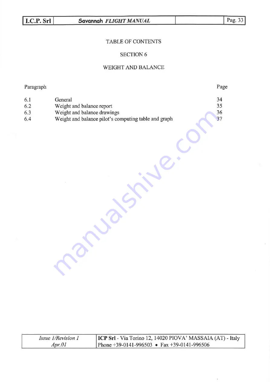 ICP Savannah Airplane Flight Manual Download Page 33