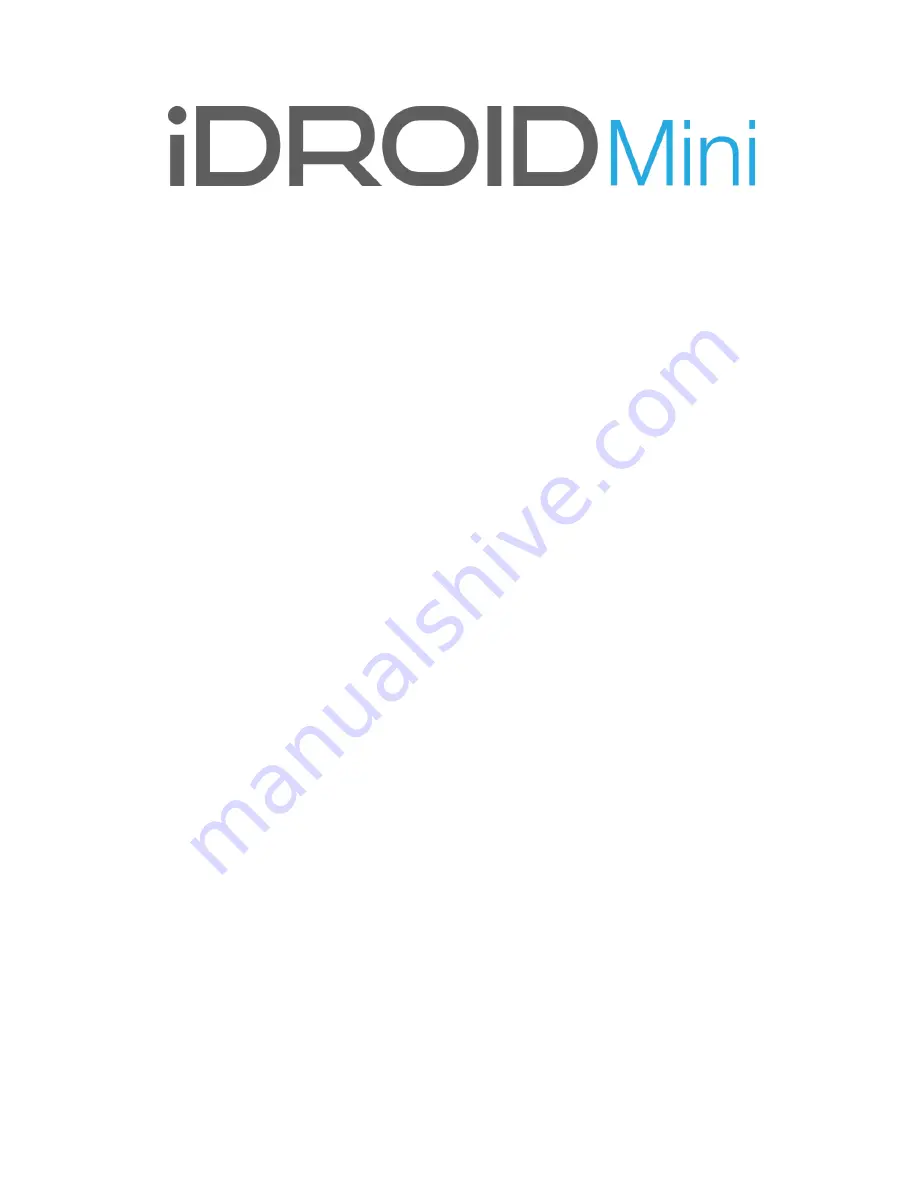 iDROID Mini User Manual Download Page 1