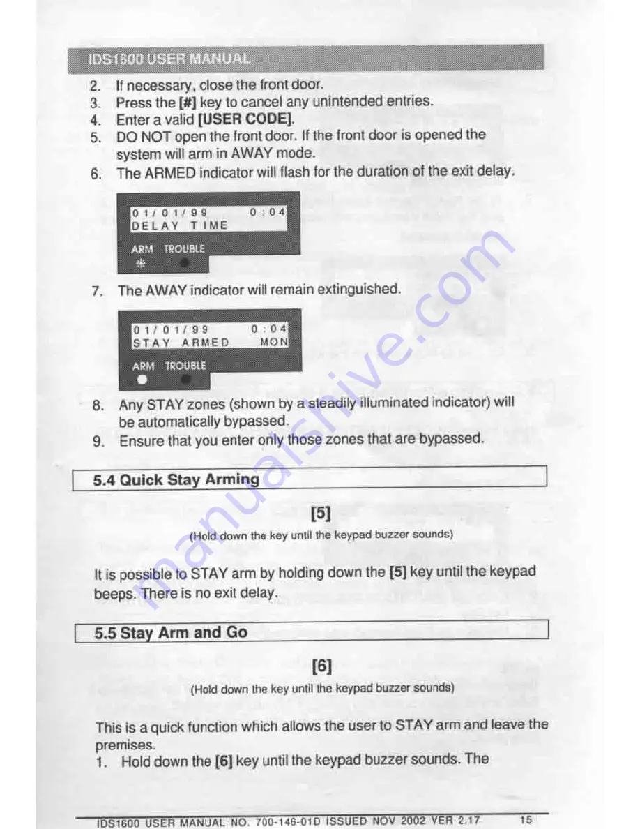 IDS 1600 User Manual Download Page 17