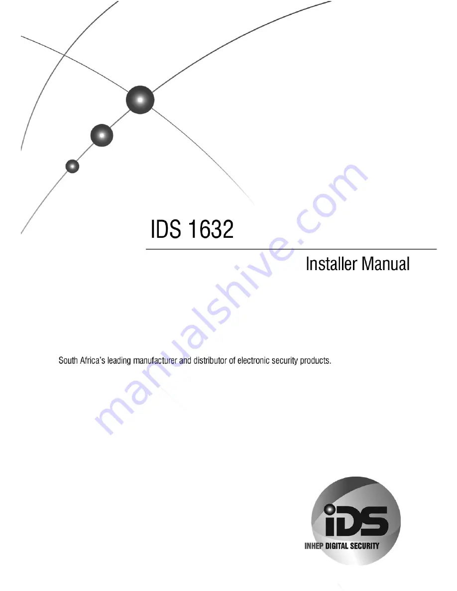 IDS 1632 Installer Manual Download Page 1