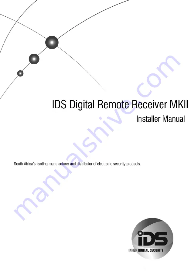 IDS MKII Installer Manual Download Page 1