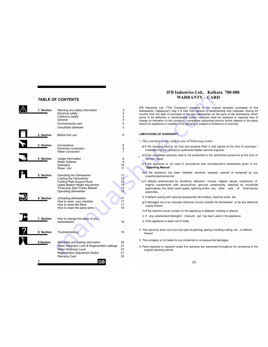 IFB NEPTUNE Instruction Manual Download Page 3