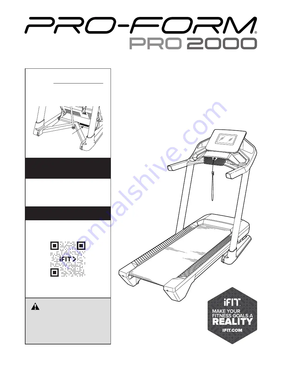 iFIT PRO-FORM PRO 2000 Скачать руководство пользователя страница 1