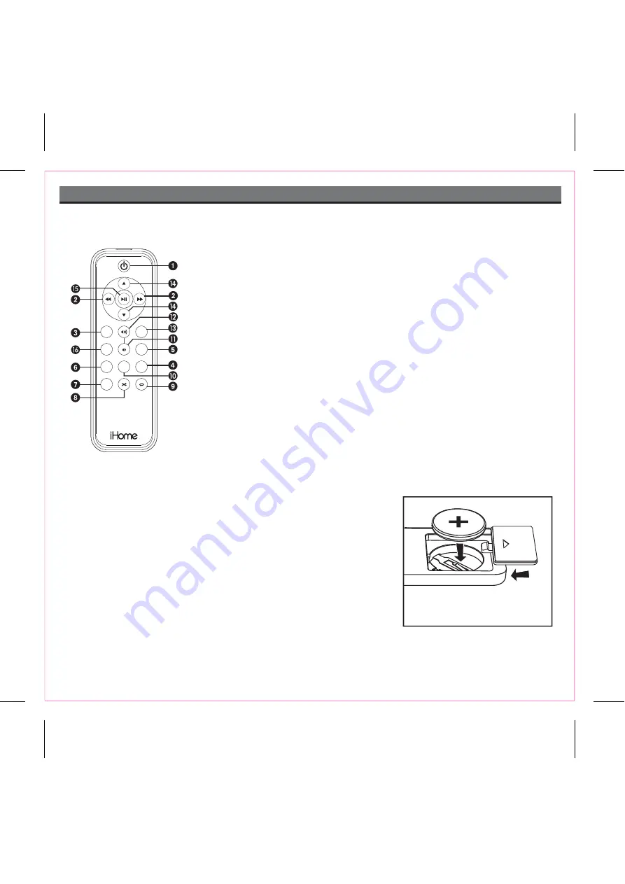 iHome iP99 Owner'S Manual Download Page 8