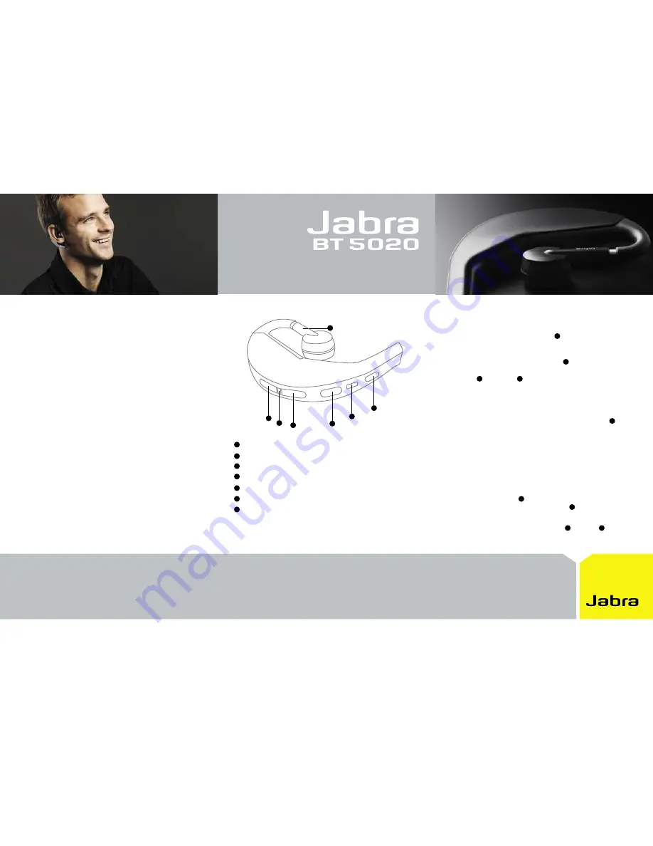 Jabra BT5020 - ANNEXE 641 Quick Start Manual Download Page 2