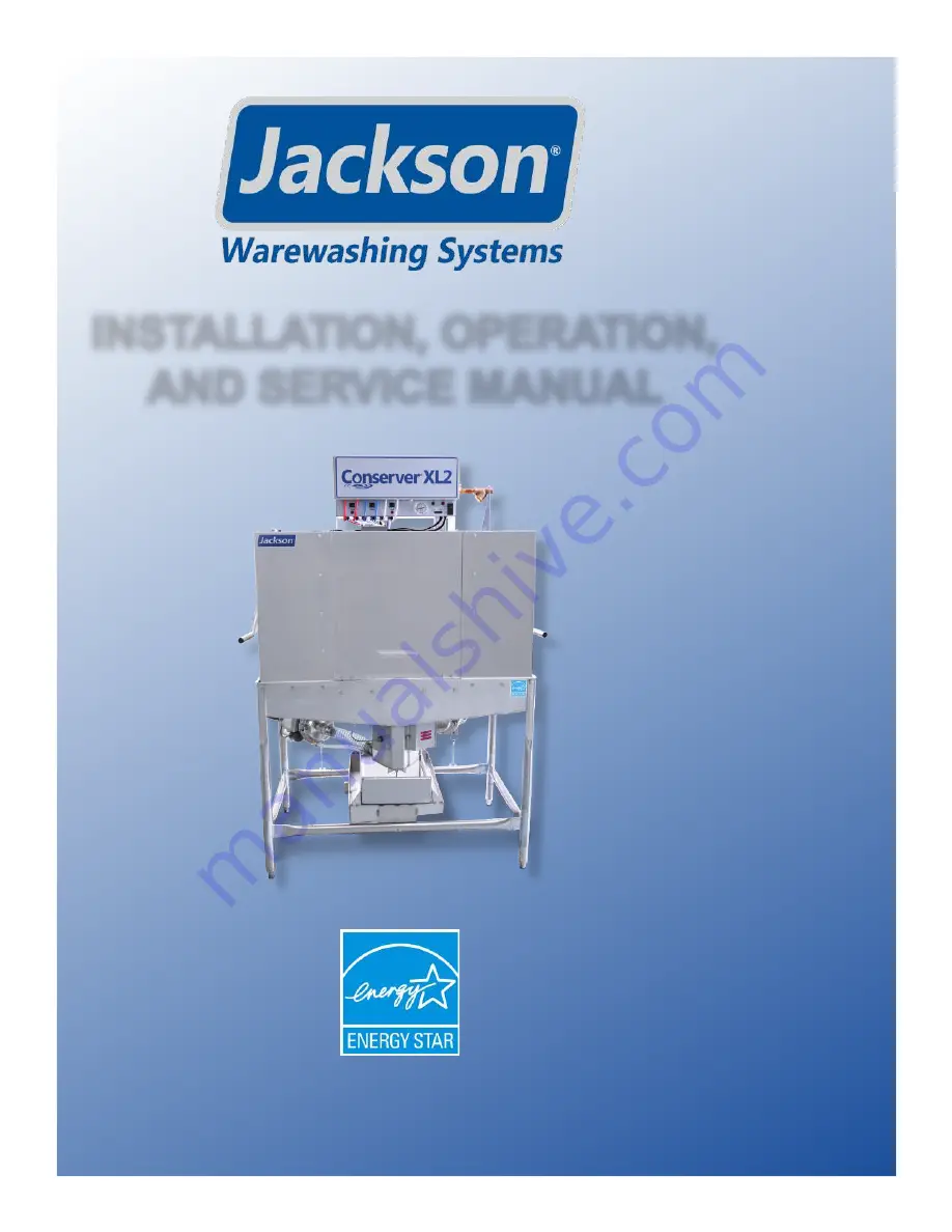 Jackson CONSERVER XL2C Installation, Operation And Service Manual Download Page 1