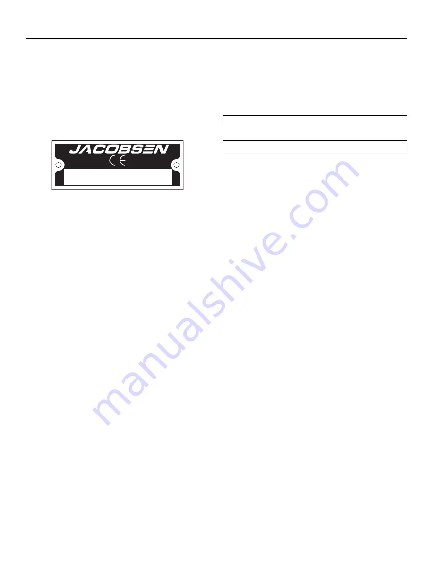 Jacobsen AR-5 Parts & Maintenance Manual Download Page 6