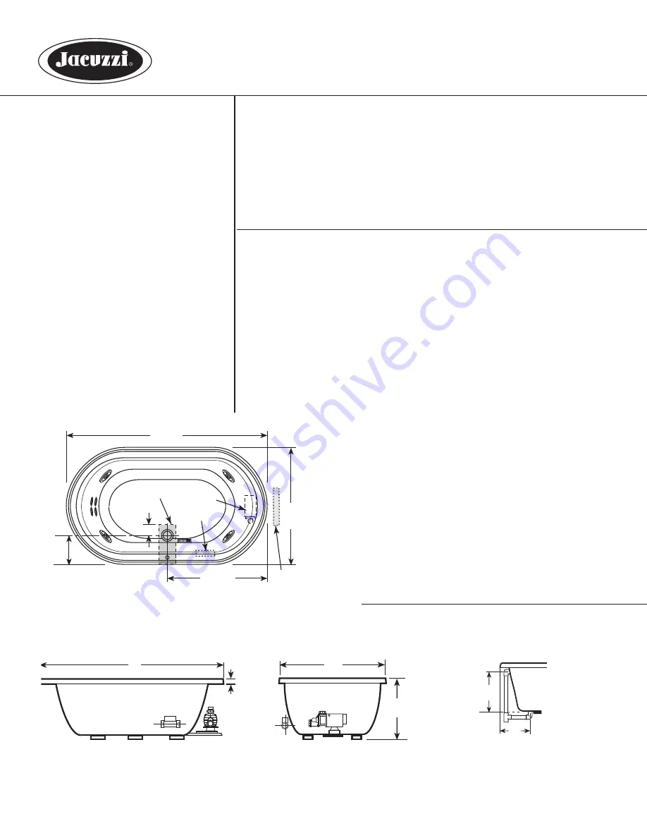 Jacuzzi LUNA PLUS Specification Sheet Download Page 2