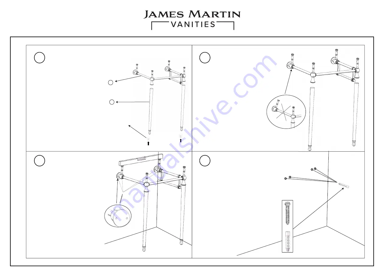 JAMES MARTIN VANITIES 318-V24-BRS-CRM Assembly Instructions Download Page 4