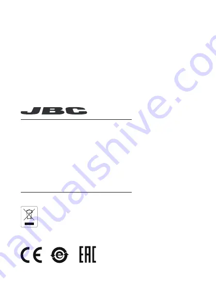 jbc JN2020 Manual Download Page 4